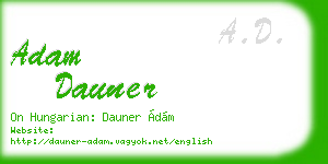 adam dauner business card
